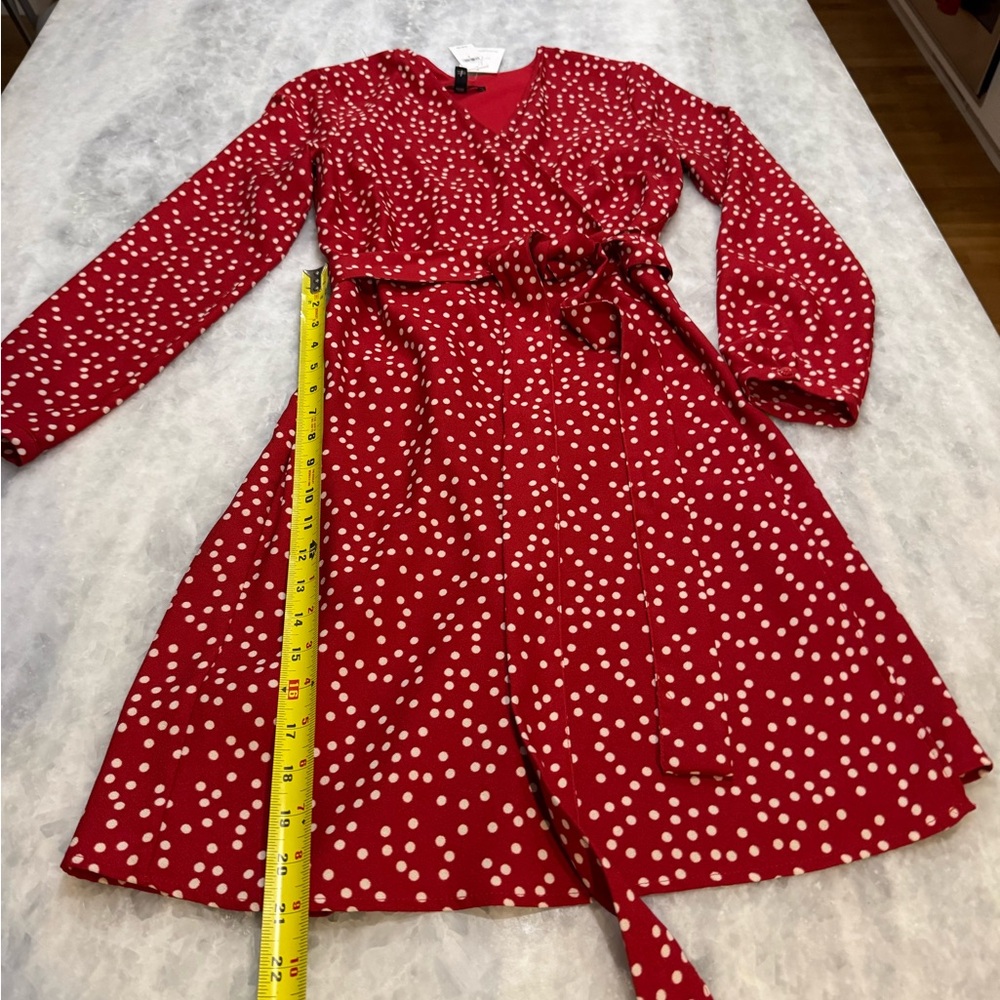 New Banana Republic Factory Red Polka Dot Midi Dress size 4